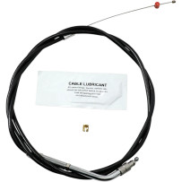 Black Vinyl Throttle/Idle Cable — Housing length 115.5 cm (45-1/2"), size +15.2 cm (6")