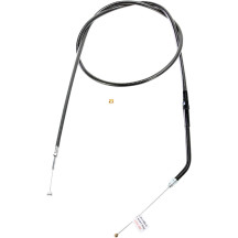 Black Pearl™ Braided Throttle/Idle Cable — 96 cm (37-7/8"), 12.7 cm (5") travel, 45° elbow, Black