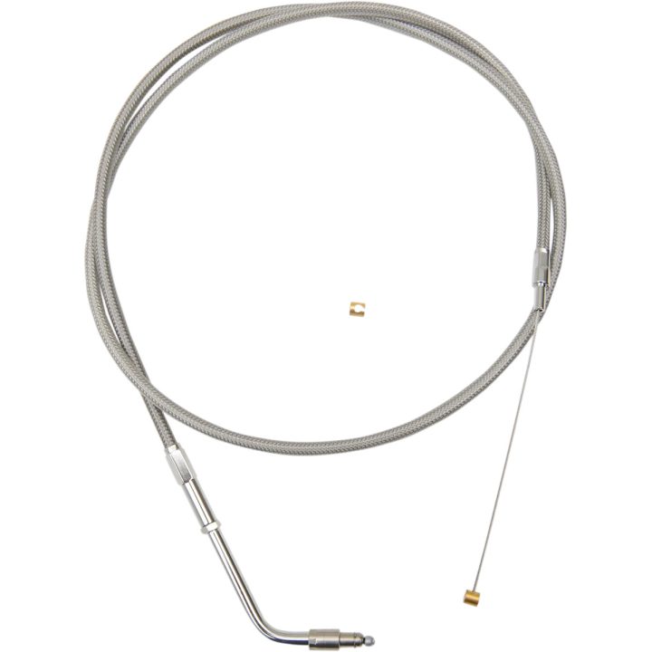 Cable de acelerador trenzado de acero inoxidable para manillar — Acelerador, tamaño 15"–17", carcasa 101.5 cm (40")