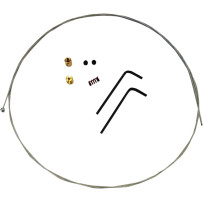 Throttle/Idle Cable Repair Kit — 65" , Universal, Silver