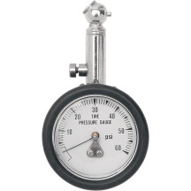 Tire Pressure Gauge — 0–60 psi, Silver