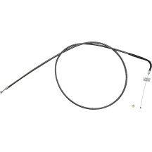 KARBONFIBR Braided Throttle/Idle Cable — 126 cm housing, 90° elbow, 5" travel