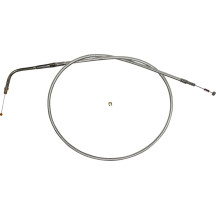 Sterling Chromite II® Braided Cable for Harley-Davidson — Housing 81 cm (31-7/8"), Travel 12.1 cm (4-3/4"), Elbow 45°