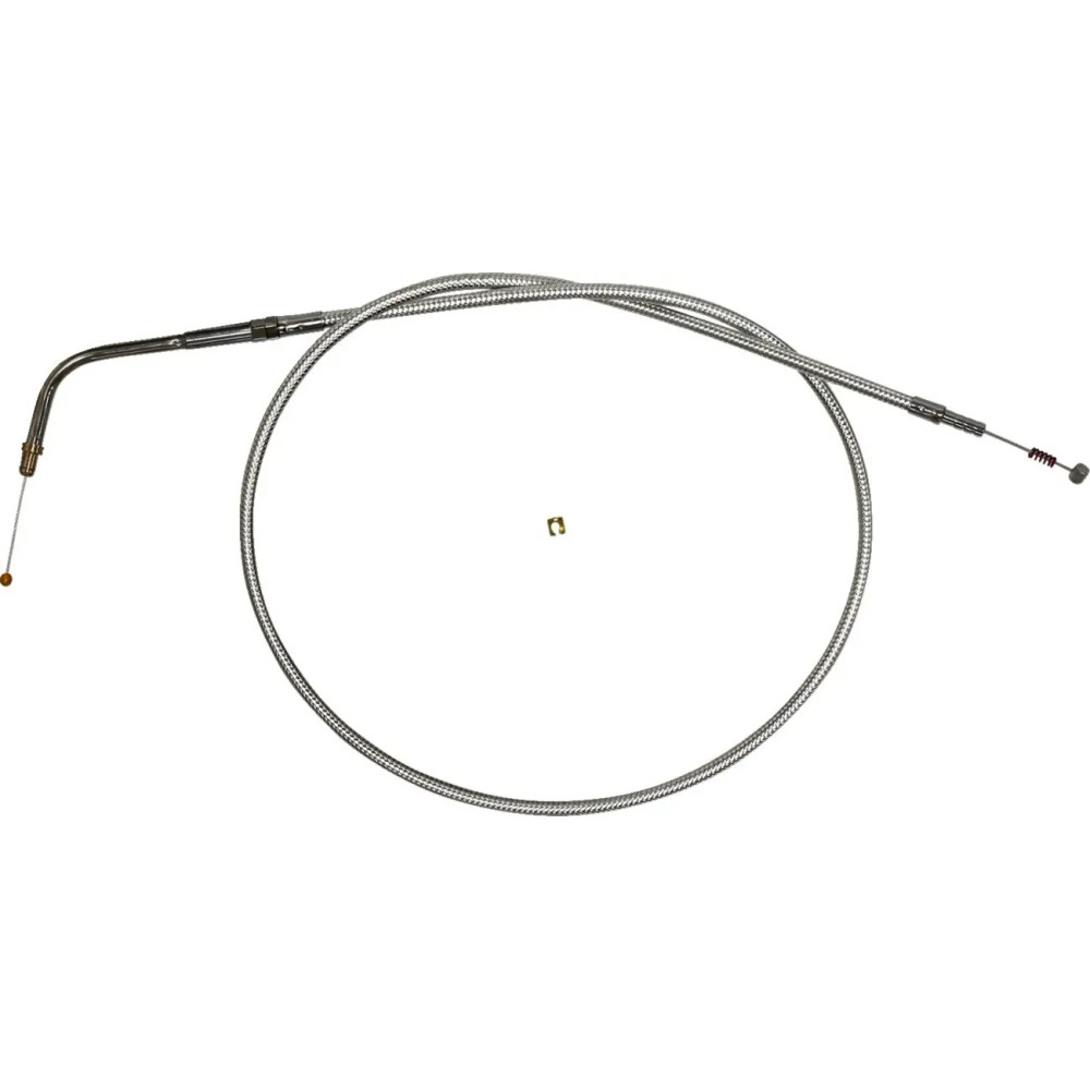 Sterling Chromite II® Braided Cable for Harley-Davidson — Housing 81 cm (31-7/8"), Travel 12.1 cm (4-3/4"), Elbow 45°