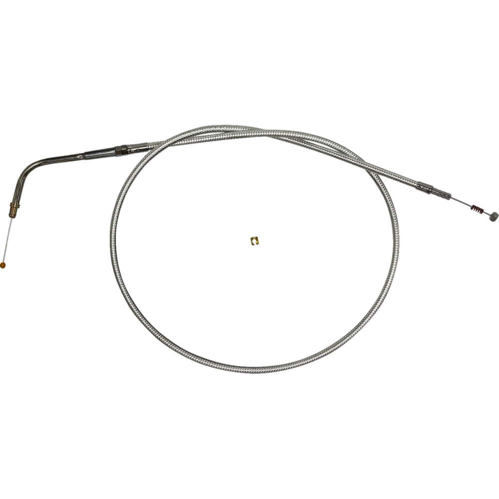 Sterling Chromite II® Braided Cable for Harley-Davidson — 40" housing, 45° elbow, Chrome