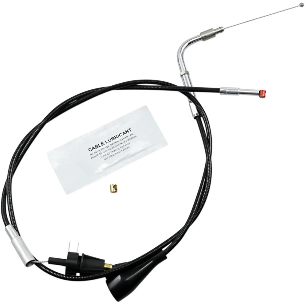 Black Vinyl Throttle/Idle Cable — 104 cm (41"), 90° elbow
