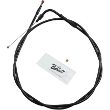 Stealth Series Throttle/Idle Cable — 48 in overall, 90° elbow, Black