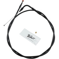 Stealth Series Throttle/Idle Cable — 48 in overall, 90° elbow, Black