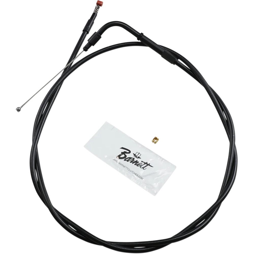 Stealth Series Throttle/Idle Cable — 48 in overall, 90° elbow, Black