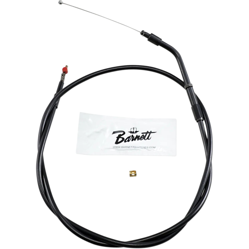 Stealth Series Throttle/Idle Cable — 37.5 in (95.5 cm), 130° elbow, black