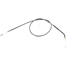 Black Pearl™ Braided Throttle/Idle Cable — 34" housing, 4-3/4" travel, 45° elbow, black