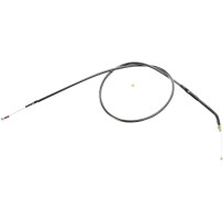 Black Pearl™ Braided Throttle/Idle Cable — 34" housing, 4-3/4" travel, 45° elbow, black