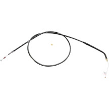 Black Pearl™ Braided Throttle/Idle Cable — 91.5 cm (36") housing, 12.1 cm travel, 45° elbow, Black