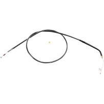 Black Pearl™ Braided Throttle/Idle Cable — 91.5 cm (36") housing, 12.1 cm travel, 45° elbow, Black