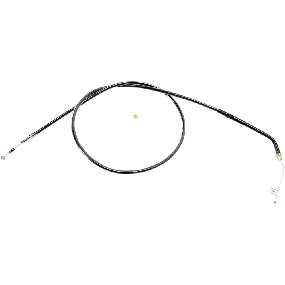 Black Pearl™ Braided Throttle/Idle Cable — 91.5 cm (36") housing, 12.1 cm travel, 45° elbow, Black