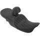 Forward Positioned 2-Up Low Profile Touring Leather Seat — 81 cm (32") , Black