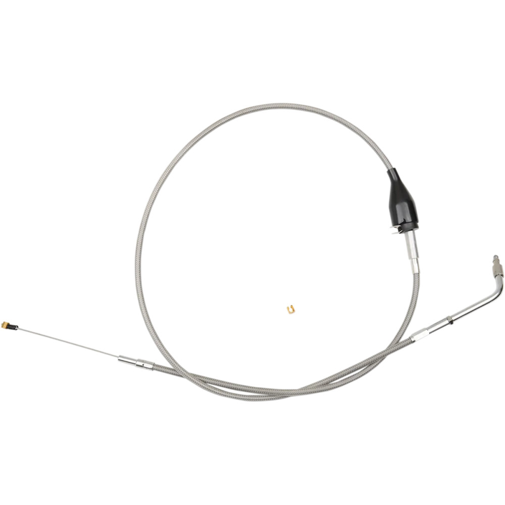 Stainless Braided Handlebar Idle Cable — 12"–14"