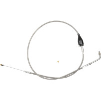 Stainless Braided Handlebar Idle Cable — 38–43 cm (15"–17")