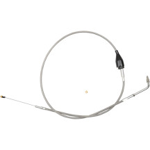 Stainless Braided Handlebar Idle Cable — 12" - 14"