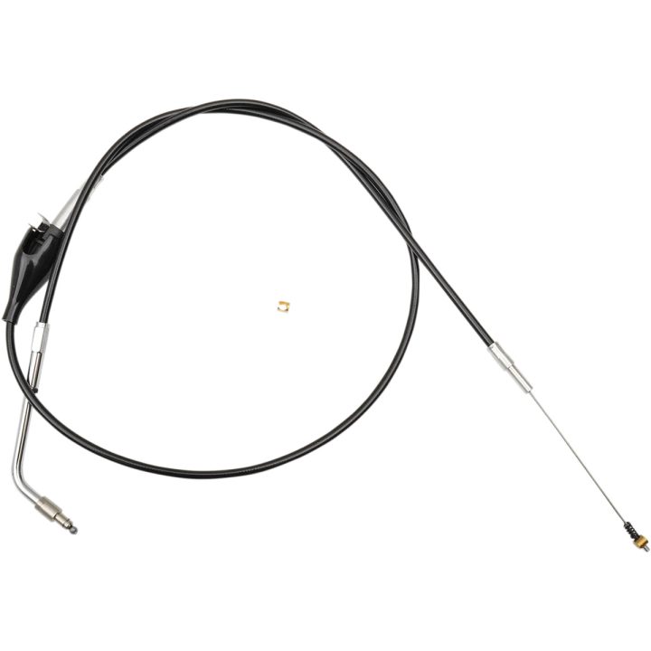 Cable de manillar trenzado de vinilo negro para ralentí — 18"–20" tamaño, 42-1/2" funda, codo 90°