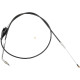 Cable de manillar trenzado de vinilo negro para ralentí — 18"–20" tamaño, 42-1/2" funda, codo 90°