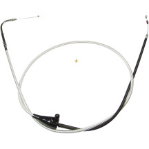 Sterling Chromite II® Braided Cable for Harley-Davidson — 46-7/8 in (119 cm) housing, 90° elbow, Chrome