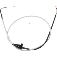 Sterling Chromite II® Braided Cable for Harley-Davidson — 46-7/8 in (119 cm) housing, 90° elbow, Chrome