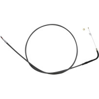 KARBONFIBR Braided Throttle/Idle Cable — 113 cm housing, 4.75 in travel, 90° elbow, Silver