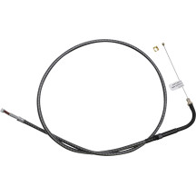 KARBONFIBR Braided Throttle/Idle Cable — 83 cm (32-3/4 in), 90° elbow, Silver