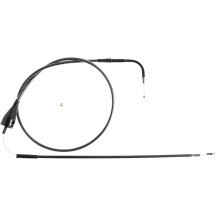 KARBONFIBR Braided Throttle/Idle Cable — 79 cm (31-1/8"), 90° elbow, Silver