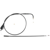 KARBONFIBR Braided Throttle/Idle Cable — 79 cm (31-1/8"), 90° elbow, Silver