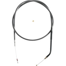 KARBONFIBR Braided Throttle/Idle Cable — 36" housing, Idle type, 4-3/4" travel, Silver