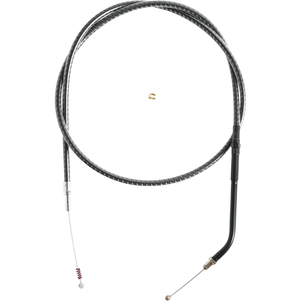 KARBONFIBR Braided Throttle/Idle Cable — 36" housing, Idle type, 4-3/4" travel, Silver
