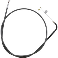 KARBONFIBR Braided Throttle/Idle Cable — 126 cm (49-5/8"), 12.1 cm (4-3/4") travel, 90° elbow, Silver