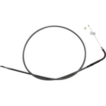 KARBONFIBR Braided Throttle/Idle Cable — 103 cm (40-1/2) housing, 90° elbow, Silver