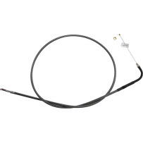 KARBONFIBR Braided Throttle/Idle Cable — 103 cm (40-1/2) housing, 90° elbow, Silver