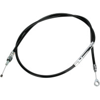 High-Efficiency Black Vinyl Clutch Cable — 151 cm housing, 65 mm travel, +15.2 cm (6")