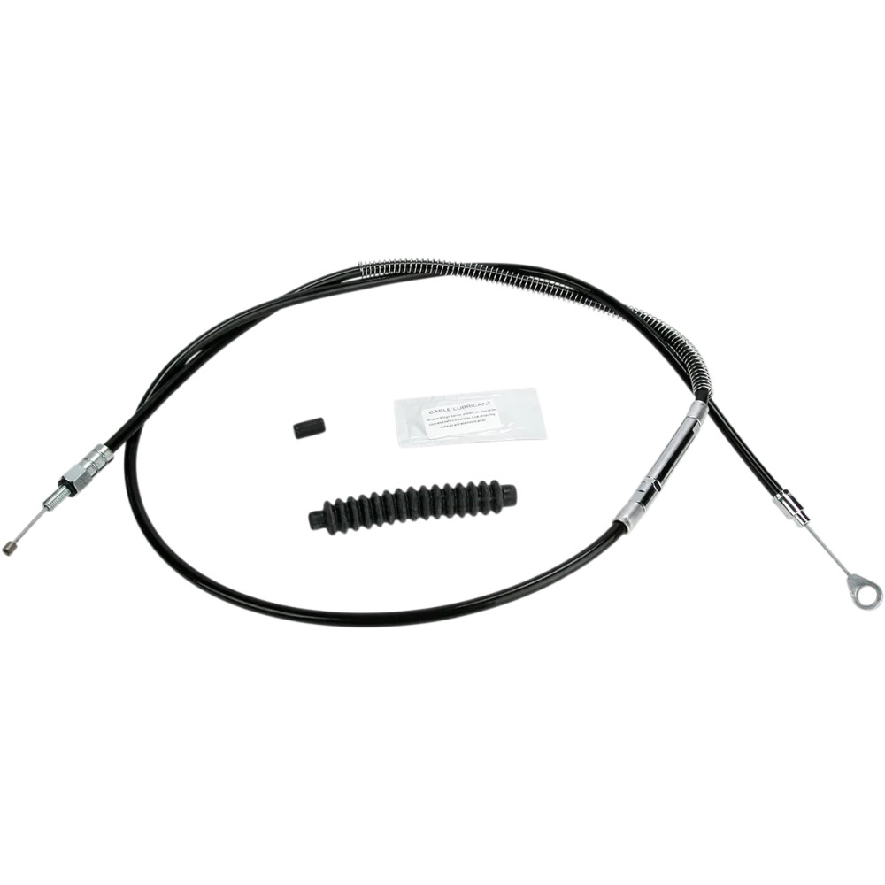High-Efficiency Black Vinyl Clutch Cable — 68-1/4" housing, +6" length, 70 mm travel