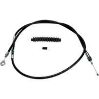 High-Efficiency Black Vinyl Clutch Cable — 177 cm housing, +15.2 cm (6 in), 70 mm travel