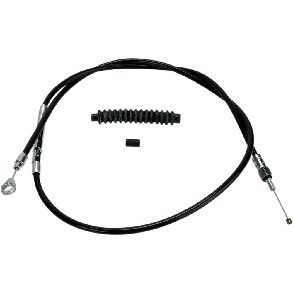 High-Efficiency Black Vinyl Clutch Cable — 177 cm housing, +15.2 cm (6 in), 70 mm travel