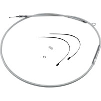 High-Efficiency Braided Sterling Chromite II® Clutch Cable — 71-1/4 in housing, 2-9/16 in travel, 23-1/2 in adjuster, Chrome