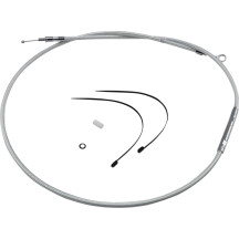 High-Efficiency Braided Sterling Chromite II® Clutch Cable — housing length 72-11/16", travel 2-13/16", adjuster 32-15/16", c