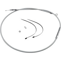 High-Efficiency Braided Sterling Chromite II® Clutch Cable — 195 cm housing, 71 mm travel, Chrome