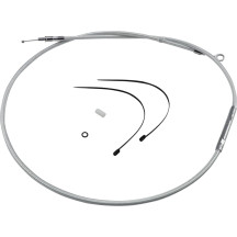 High-Efficiency Braided Sterling Chromite II® Clutch Cable — Housing 174.5 cm, Travel 71 mm, Adjuster 83.5 cm, Chrome