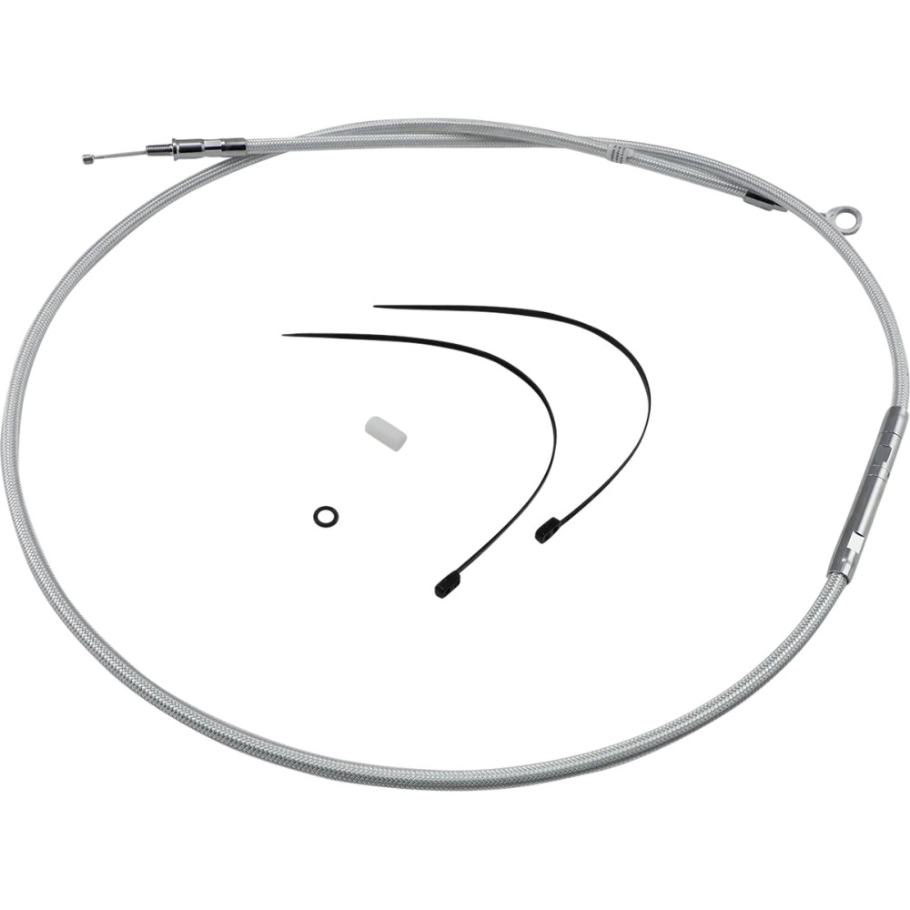 High-Efficiency Braided Sterling Chromite II® Clutch Cable — Housing 174.5 cm, Travel 71 mm, Adjuster 83.5 cm, Chrome