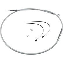 High-Efficiency Braided Sterling Chromite II® Clutch Cable — 72-11/16" housing, 71 mm travel, Chrome