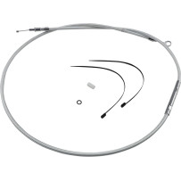 High-Efficiency Braided Sterling Chromite II® Clutch Cable — 72-11/16" housing, 71 mm travel, Chrome