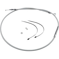 High-Efficiency Braided Sterling Chromite II® Clutch Cable — Housing length 70-11/16", Travel 71 mm (2-13/16"), Chrome