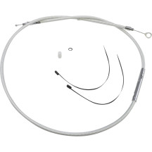 High-Efficiency Braided Sterling Chromite II® Clutch Cable — 159 cm housing, 64.5 cm adjuster, 71 mm travel, Chrome