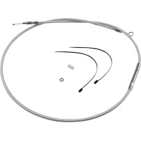 High-Efficiency Braided Sterling Chromite II® Clutch Cable — 169.5 cm length, 71 mm travel, Chrome